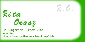 rita orosz business card